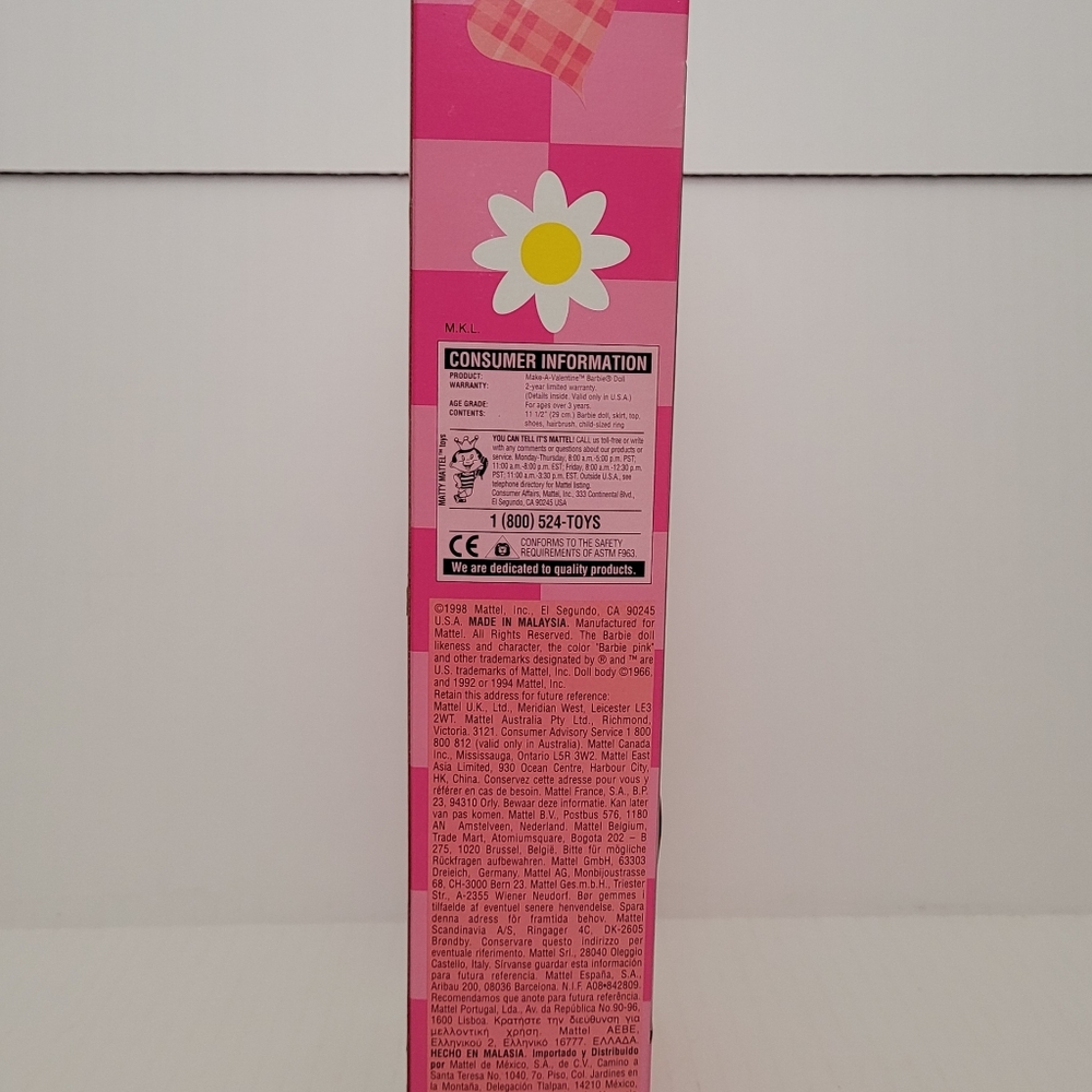 Vintage 1998 Make-A-Valentine Barbie #20339 - Picture 3 of 6